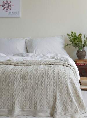 В'язане покривало LA MODNO Genova Vanila cream 220х240