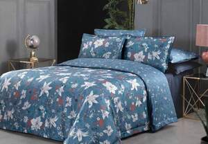 Сімейна постільна білизна із сатину Sarev Portland mavi