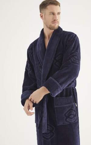 Чоловічий махровий халат довгий Nusa 1360
