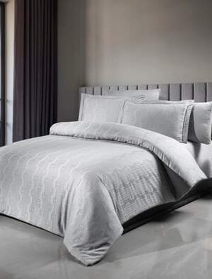 Постільна білизна з сатину First Choice Norel grey