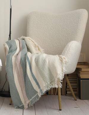 Муслінове покривало на ліжко LA MODNO Charming Green 220x240 Муслінове покривало на ліжко LA MODNO Charming Green 220x240