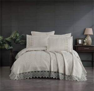 Жакардне покривало на ліжко Decomila neva krem 240х260