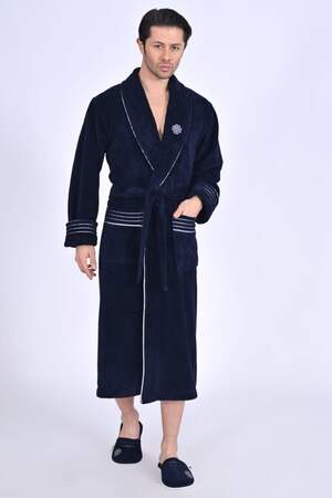 Халат чоловічий довгий Nusa 1455 з тапочками