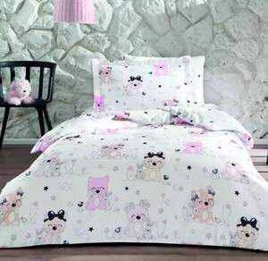 Підліткова постільна білизна Tivolyo Home Sweet Maltese Делюкс сатин