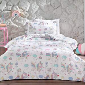 Підліткова постільна білизна Tivolyo Home Unicorn Делюкс сатин