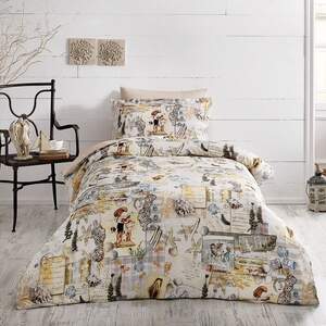 Підліткова постільна білизна Tivolyo Home Seaside Делюкс сатин