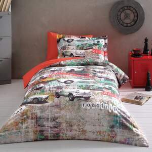 Підліткова постільна білизна Tivolyo Home Garage Делюкс сатин