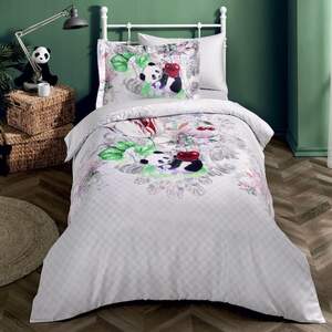 Підліткова постільна білизна Tivolyo Home Panda Делюкс сатин