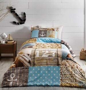 Підліткова постільна білизна Tivolyo Home Sailor Делюкс сатин