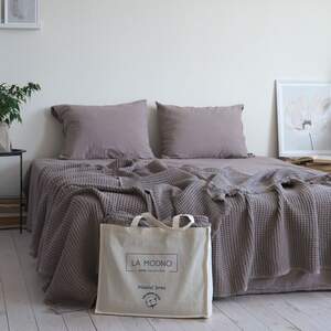 Покривало вафельне LA MODNO PIKE STONEWASHED Beige 220*240