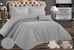 Покривало на ліжко Kayra 240х260 Bianca Grey