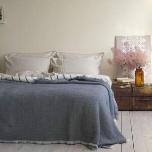 Муслінове покривало на ліжко LA MODNO Magic blue 170x230