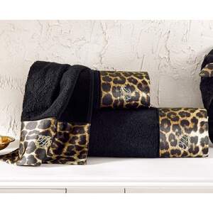 Набор махровых полотенец Tivolyo Home Leopard siyah Набор махровых полотенец Tivolyo Home Leopard siyah