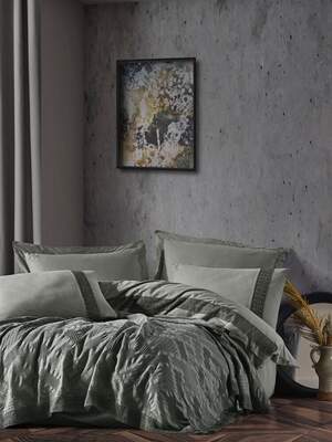 Постільна білизна з покривалом Saheser Freya Antrasit