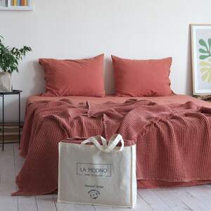 Покривало вафельне LA MODNO PIKE STONEWASHED Terra 220*240