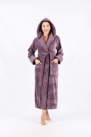 Жіночий довгий махровий халат Nusa 3881