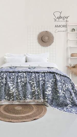 Муслиновое покрывало на кровать Saheser Amore 240х260