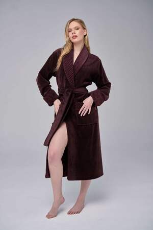 Махровый женский халат Nusa 4370