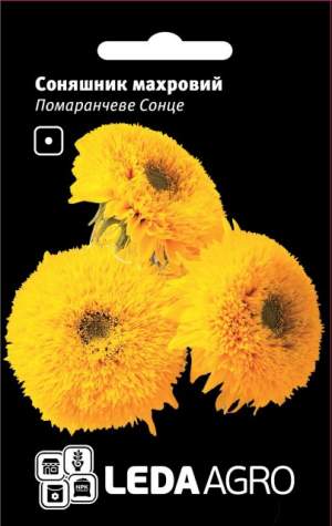Подсолнечник Оранжевое солнце, махровое 0,5г.  L Подсолнечник Оранжевое солнце, махровое 0,5г.  L