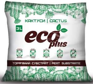 Субстрат для кактусов 3л ECO PLUS Субстрат для кактусов 3л ECO PLUS