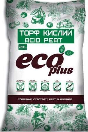Субстрат Торф кислый 20л ECO PLUS Субстрат Торф кислый 20л ECO PLUS