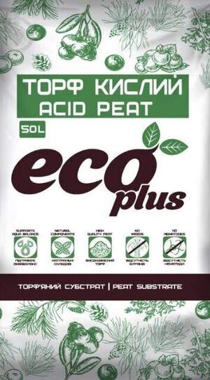Субстрат Торф кислый 50л ECO PLUS Субстрат Торф кислый 50л ECO PLUS