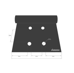 Агроволокно черное 50 г/кв.м (1,07*10 м) перф 2 отверстия. AGREEN